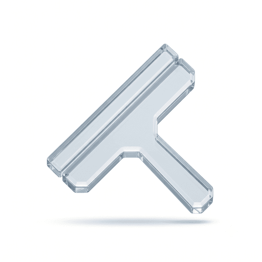 Glass icon of a window squeegee.
