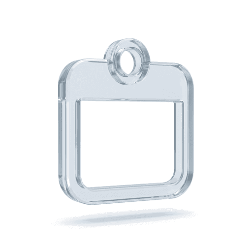 Glass icon of a calendar page.